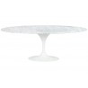 KH1501100126 Stół TULIP ELLIPSE MARBLE CARRARA biały - blat owalny marmurowy, metal