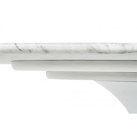 KH1501100126 Stół TULIP ELLIPSE MARBLE CARRARA biały - blat owalny marmurowy, metal