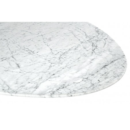 KH1501100126 Stół TULIP ELLIPSE MARBLE CARRARA biały - blat owalny marmurowy, metal