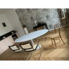 KH1501100126 Stół TULIP ELLIPSE MARBLE CARRARA biały - blat owalny marmurowy, metal