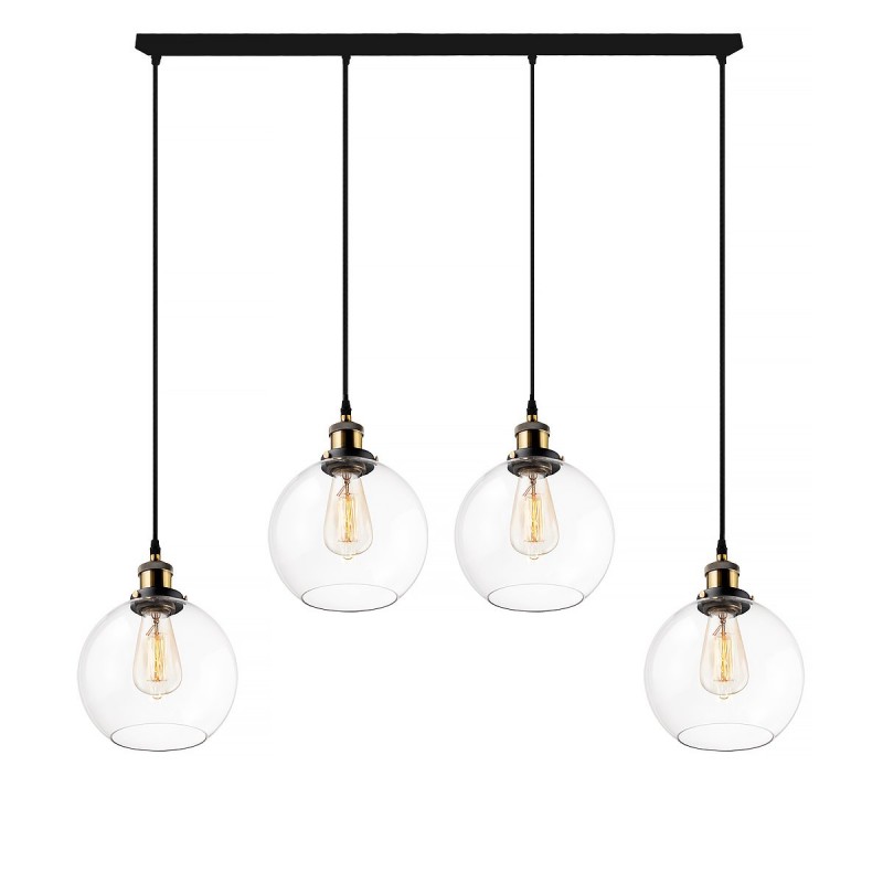 Lampa wisząca NEW YORK LOFT NO. 2 CL4 LA035/CL4 Altavola Design Mosiądz kule