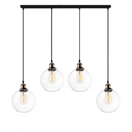 Lampa wisząca NEW YORK LOFT NO. 2 CL4 LA035/CL4 Altavola Design Mosiądz kule