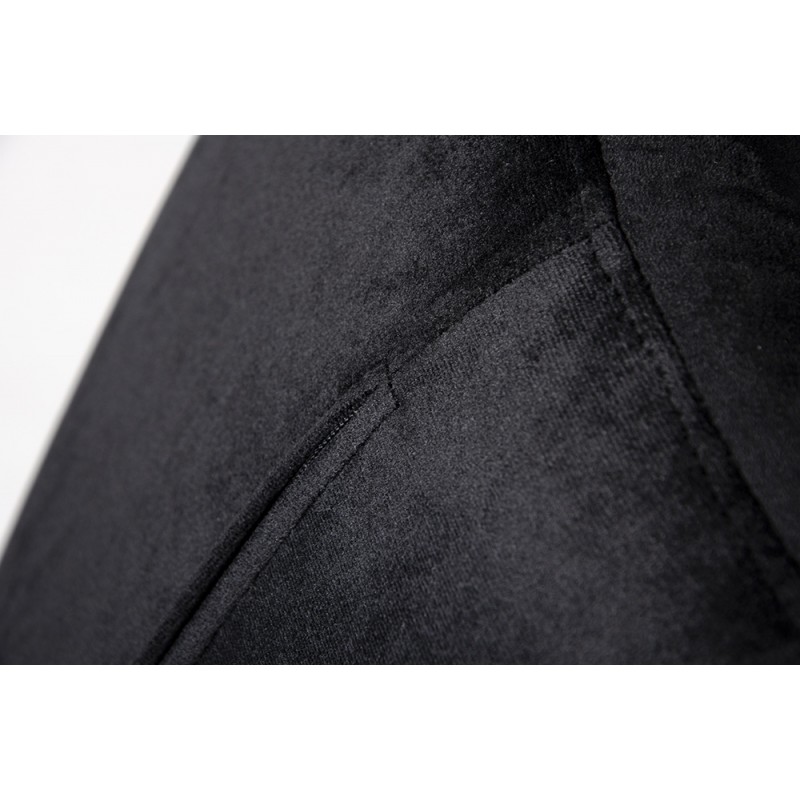 KH1501100187 Fotel EGG SZEROKI VELVET czarny.50 - welur, podstawa stal
