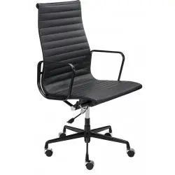 KH501100208 Fotel biurowy AERON PRESTIGE PLUS czarny - skóra naturalna, aluminium