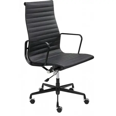 KH501100208 Fotel biurowy AERON PRESTIGE PLUS czarny - skóra naturalna, aluminium
