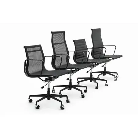 KH501100208 Fotel biurowy AERON PRESTIGE PLUS czarny - skóra naturalna, aluminium
