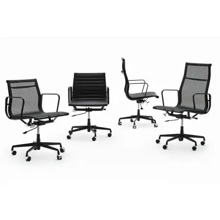 KH501100208 Fotel biurowy AERON PRESTIGE PLUS czarny - skóra naturalna, aluminium