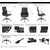 KH501100208 Fotel biurowy AERON PRESTIGE PLUS czarny - skóra naturalna, aluminium
