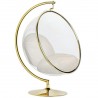 JH200-1.56 GOLD Fotel BUBBLE STAND GOLD VELVET poduszka beżowa