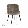 S4745 STONE CHENILLE RICHMOND krzesło STELLA brązowe