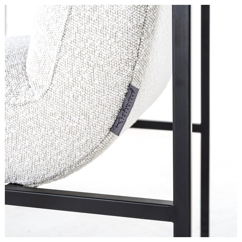 S4531 WHITE BOUCLÉ RICHMOND fotel LIZZY biały