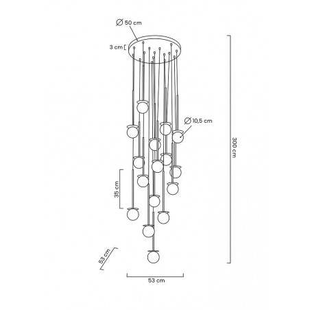 MSE1501100416 Lampa wisząca CANNON DISC 16 złota