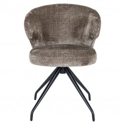 S4723 STONE CHENILLE RICHMOND krzesło obrotowe MILLY STONE