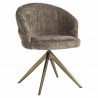 S4754 STONE CHENILLE RICHMOND krzesło obrotowe ZENDAYA         brązowe
