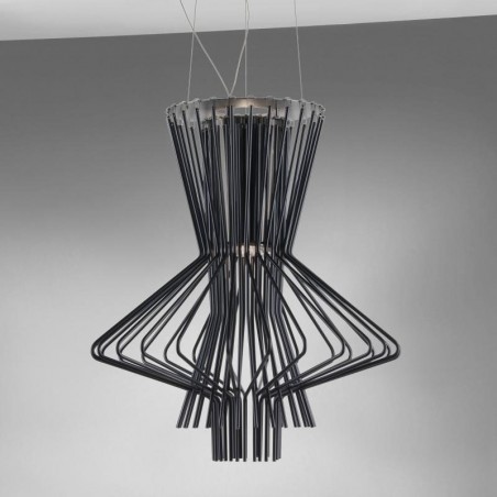 966S1.GREY Lampa wisząca STRAW szara - stal węglowa