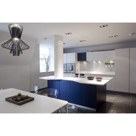 966S1.GREY Lampa wisząca STRAW szara - stal węglowa