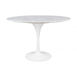 GT-09M.FI120 Stół TULIP MARBLE 120 CARRARA biały - blat okrągły marmurowy, metal