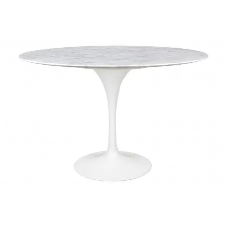 GT-09M.FI120 Stół TULIP MARBLE 120 CARRARA biały - blat okrągły marmurowy, metal