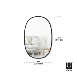 1006044-040 UMBRA lustro wiszące HUB 61 x 91 cm czarne