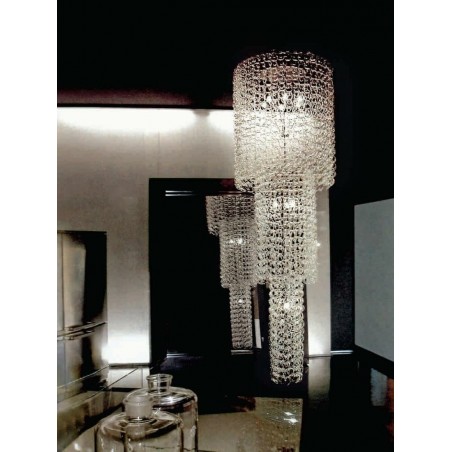 763-S6 Lampa wisząca CLP-S6 - szkło, stal węglowa