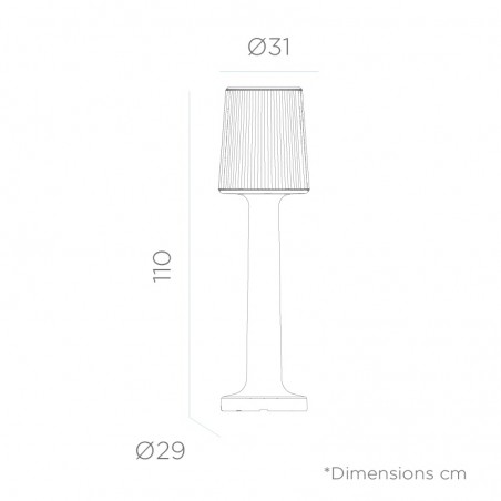 LUMCR110WLNW NEW GARDEN lampa ogrodowa CARMEN 110  BATTERY biała