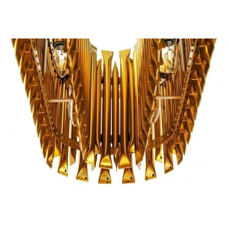 1162.S2 Lampa wisząca GALLIANO LONG ciemne złoto - aluminium, stal węglowa