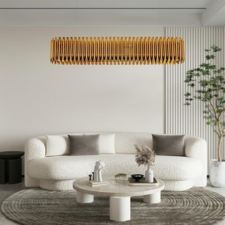 1162.S2 Lampa wisząca GALLIANO LONG ciemne złoto - aluminium, stal węglowa