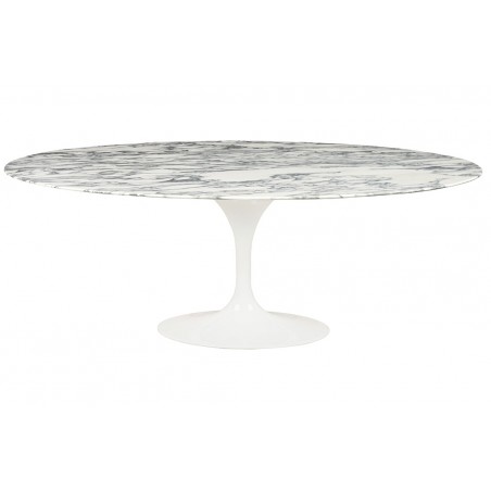 RT-335V.ARABESCATO Stół TULIP ELLIPSE MARBLE ARABESCATO - biały - blat owalny marmurowy, metal RT-335V.ARABESCATO Stół TULIP ELLIPSE MARBLE ARABESCATO - biały - blat owalny marmurowy, metal