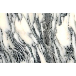 RT-335V.ARABESCATO  Stół TULIP ELLIPSE MARBLE ARABESCATO  - biały - blat owalny marmurowy, metal