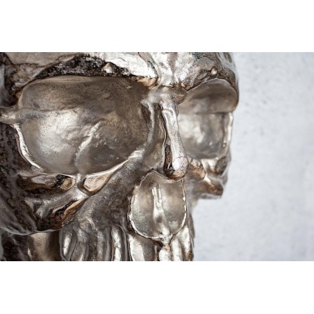 38383 INVICTA dekoracja ścienna SKULL srebrna 