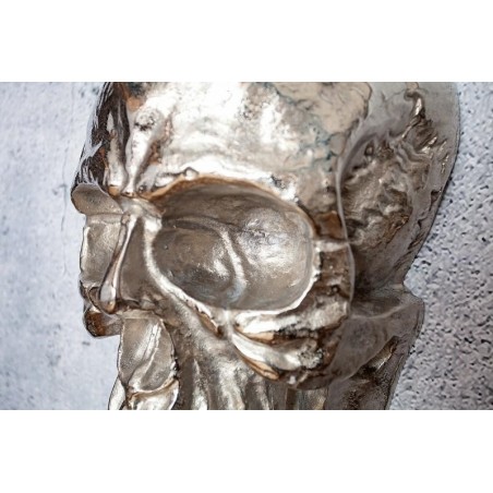 38383 INVICTA dekoracja ścienna SKULL srebrna 