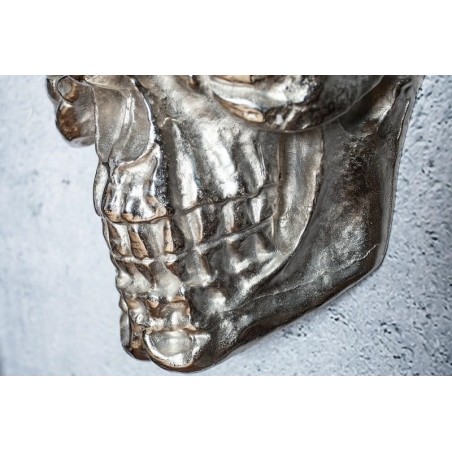 38383 INVICTA dekoracja ścienna SKULL srebrna 