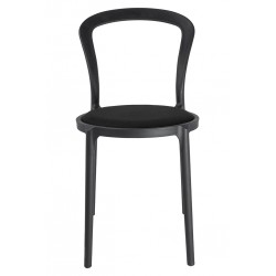 PP-13A.BLACK Krzesło SLIM czarne - polipropylen, tkanina