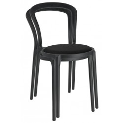PP-13A.BLACK Krzesło SLIM czarne - polipropylen, tkanina