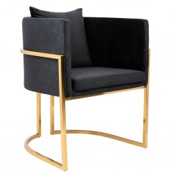 MSE011000303.V41 Fotel CHLOE VELVET czarny 