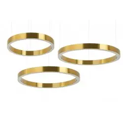 MSE0000608080 Lampa wisząca RING 60 + 80 + 80 złota na jednej podsufitce