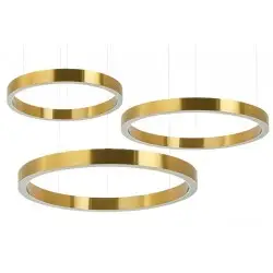 MSE0006080100 Lampa wisząca RING 60 + 80 + 100 złota na jednej podsufitce