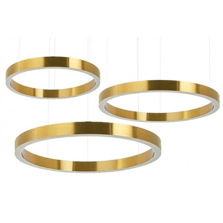 MSE0006080100 Lampa wisząca RING 60 + 80 + 100 złota na jednej podsufitce