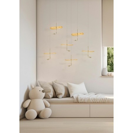 MSE1501100167 MOOSEE lampa wisząca LEAFS złota