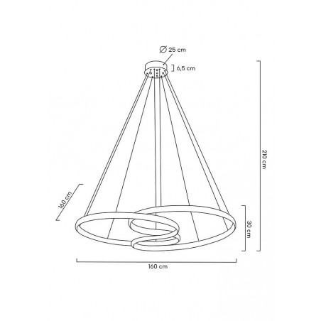 MSE1501100198 MOOSEE lampa wisząca WAVE 160A chrom