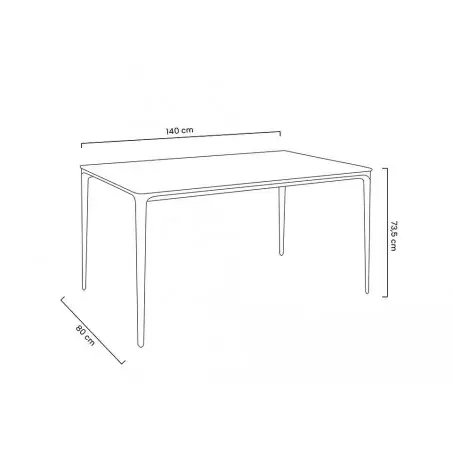 KH1501100160 Stół SLIM 140 czarny