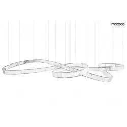 MSE1501100200 MOOSEE lampa wisząca WAVE 380 chrom