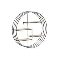 0000072167 ACTONA półka DARKENBERG czarna - MDF, metal