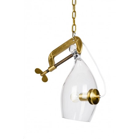 MD10961-1S.BRASS Lampa wisząca VICE mosiądz - metal, szkło