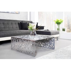 35722 INVICTA stolik kawowy ABSTRACT 60cm  - srebrny, aluminium
