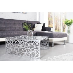 35722 INVICTA stolik kawowy ABSTRACT 60cm  - srebrny, aluminium