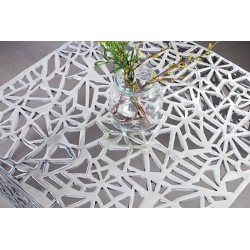 35722 INVICTA stolik kawowy ABSTRACT 60cm  - srebrny, aluminium