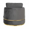S4491 STONE VELVET RICHMOND fotel obrotowy KYLIE STONE VELVET ciemny szary, podstawa złota