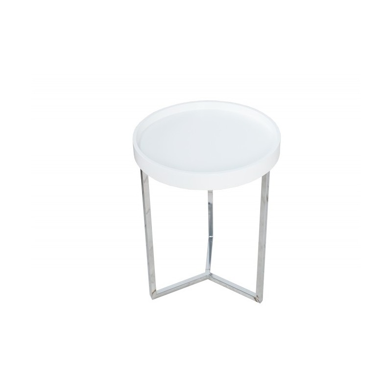 36715 INVICTA stolik MODULAR 40 biały - podstawa chromowana 36715 INVICTA stolik MODULAR 40 biały - podstawa chromowana