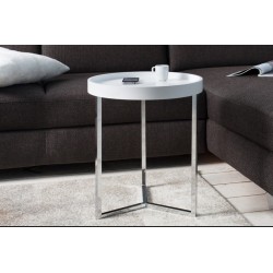36715 INVICTA stolik MODULAR 40 biały - podstawa chromowana